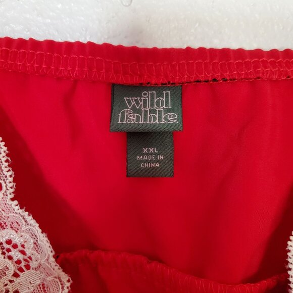 Wild Fable Red Lace Trim Sleeveless V-Neck Midi Dress Size XXL - Picture 7 of 11